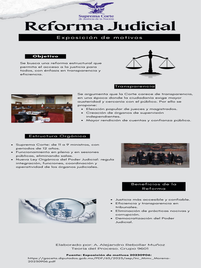Infografía sobre la Reforma Judicial | PDF
