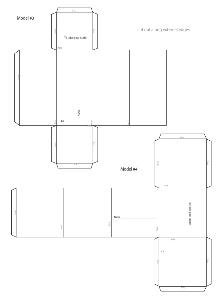 Printable Model Templates #3 & #4 | PDF