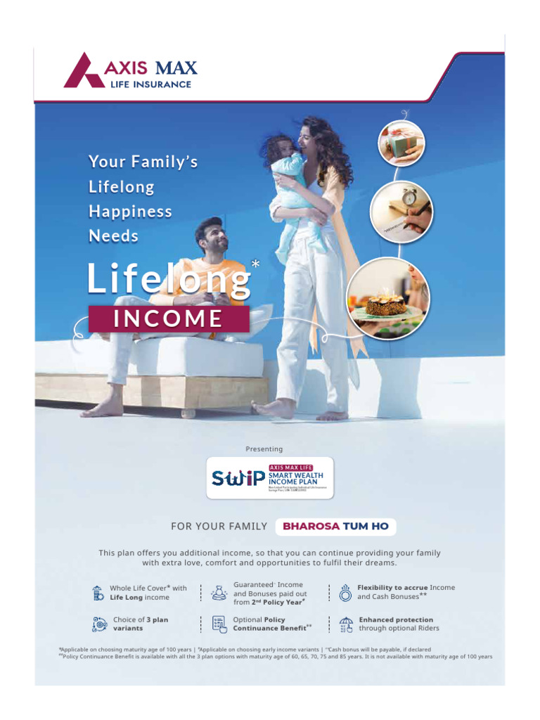 Axis Max Life Smart Wealth Income Plan | PDF | Insurance | Life Insurance