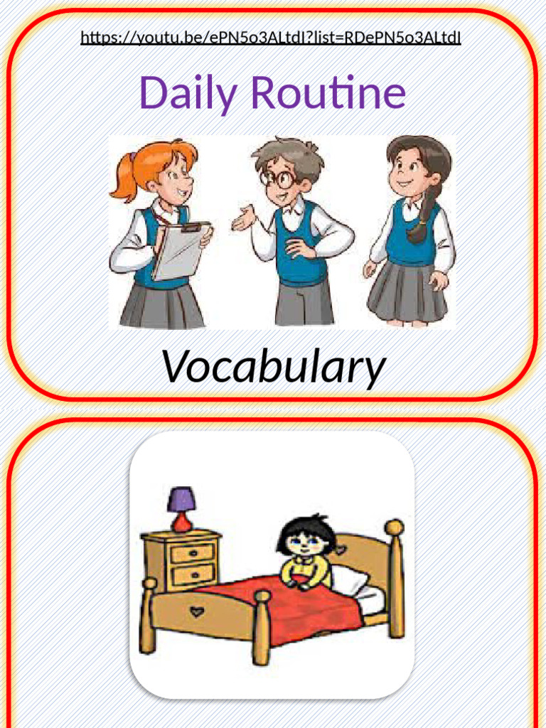 Daily Routine Vocabulary and Dialogue | PDF