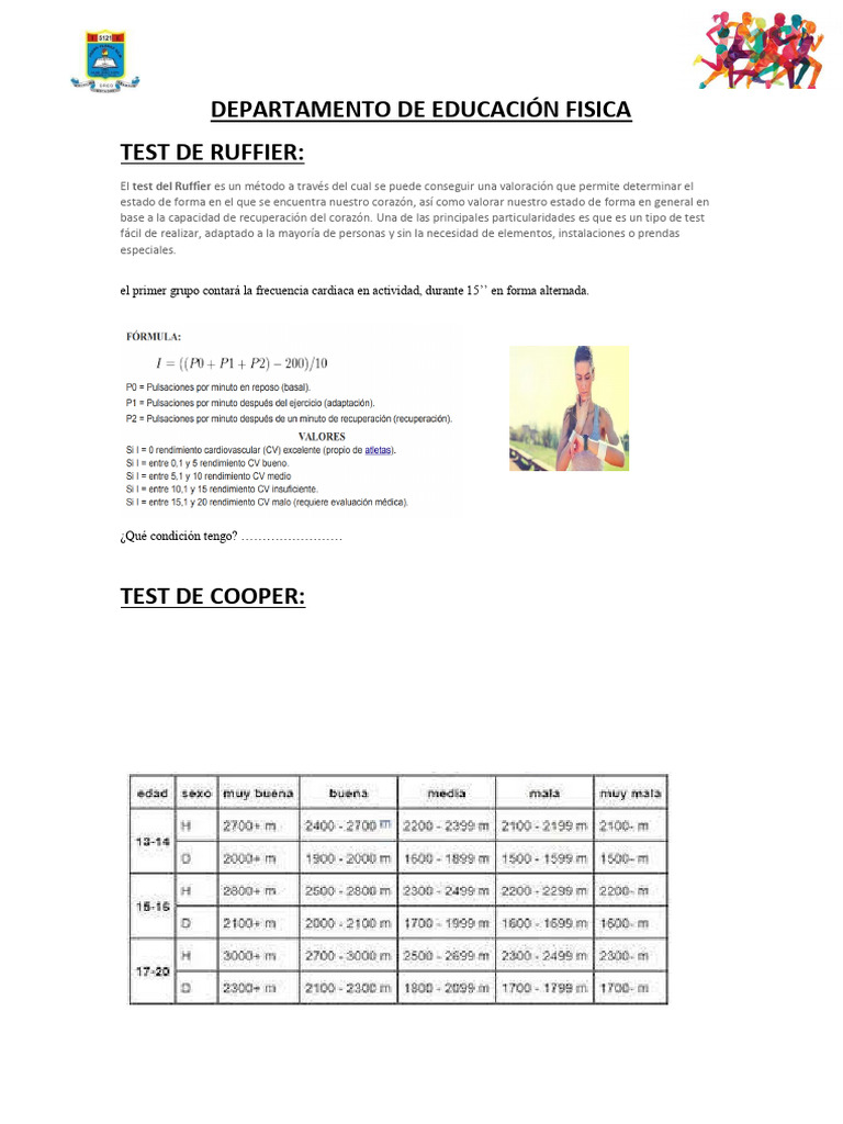 Test de Ruffier y Cooper | PDF