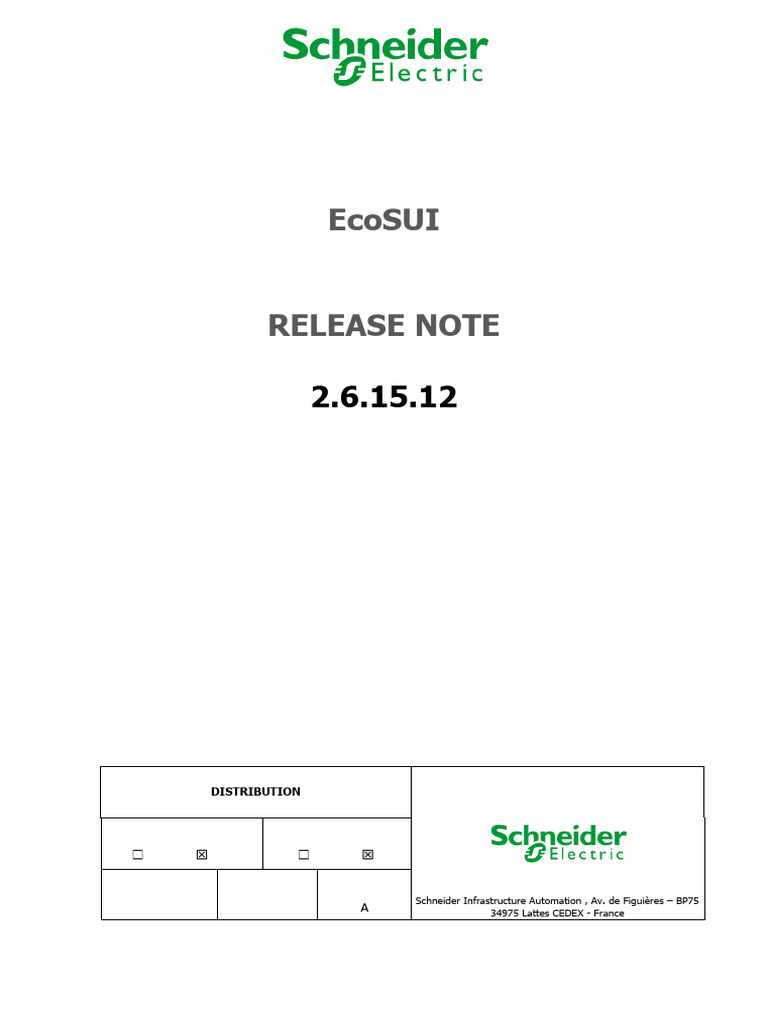 EcoSUI Release Note 2.6.15.12 | PDF | My Sql | Microsoft Windows