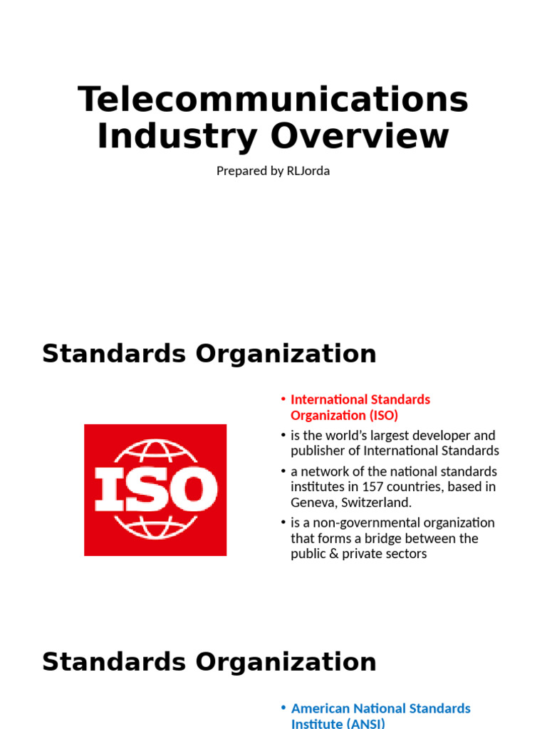 Telecommunications Standards Overview | PDF | Standards Organization ...