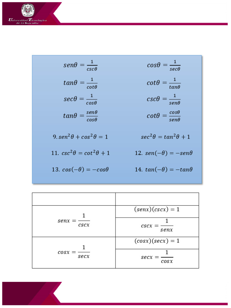 Fórmulas A Utilizar en Matemáticas | PDF | Integral | infinito