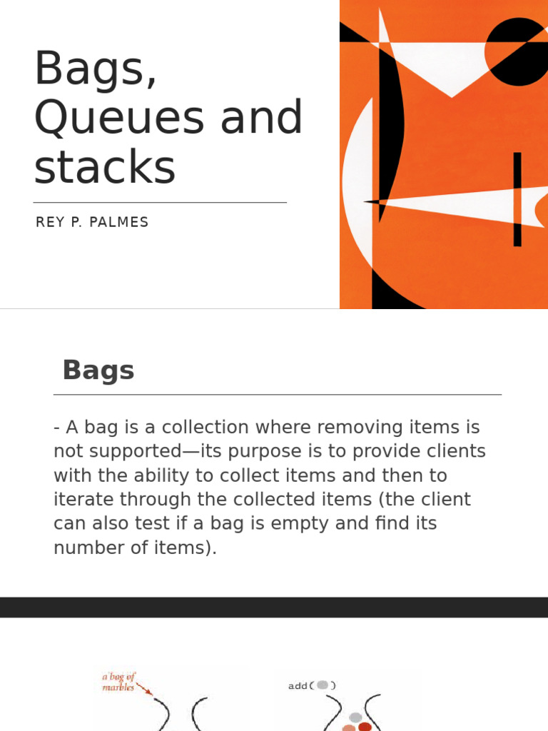Bags Queues and Stacks | PDF