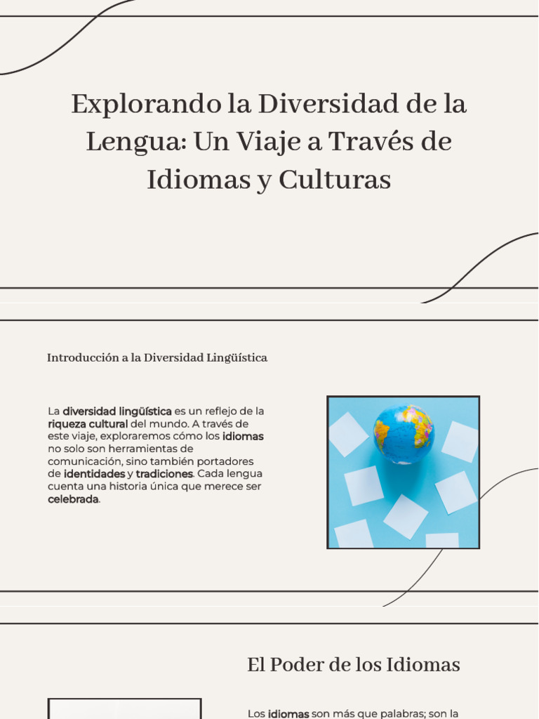 Slidesgo Explorando La Diversidad de La Lengua Un Viaje A Traves de ...