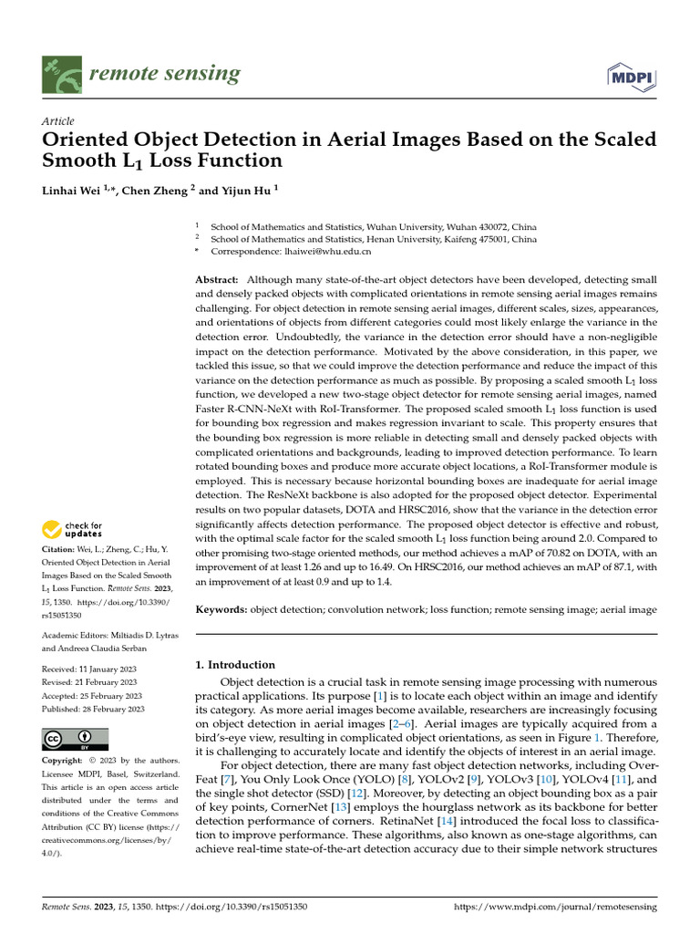Oriented Object Detection | PDF | Remote Sensing | Applied Mathematics