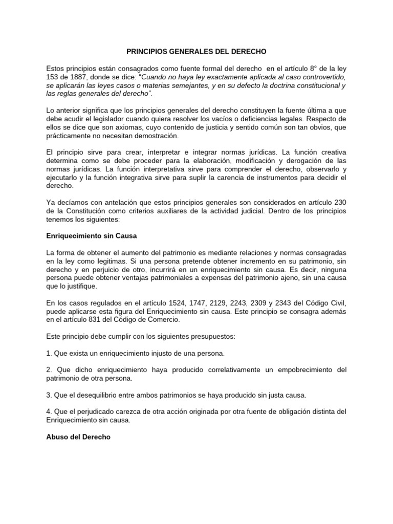 Principios Generales del Derecho | PDF | Justicia | Crimen y violencia