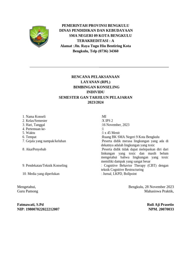RPL INDIVIDU | PDF