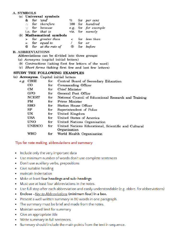 Note Making | PDF