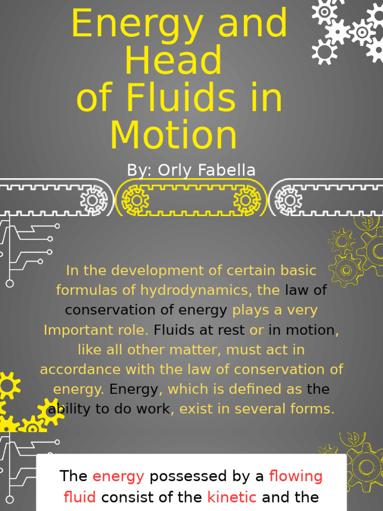 Energy and Head in Fluid Dynamics | PDF