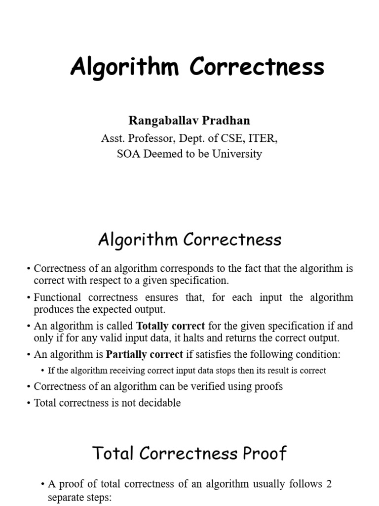 Understanding Algorithm Correctness | PDF | Mathematical Proof ...
