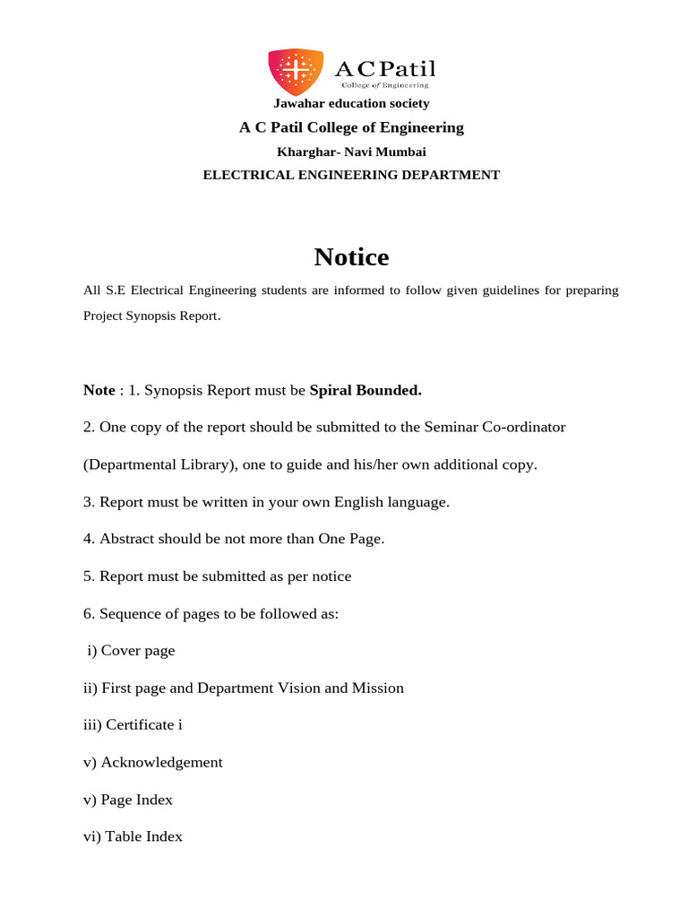 Electrical Engineering Project Guidelines | PDF | Times New Roman ...
