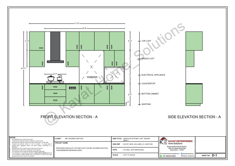 Modular Kitchen Design for Santosh | PDF | Composite Material ...