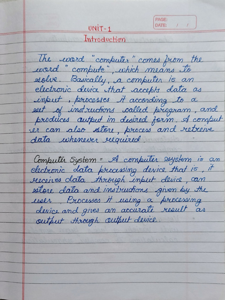 Computer Fundamentals UNIT 1 | PDF
