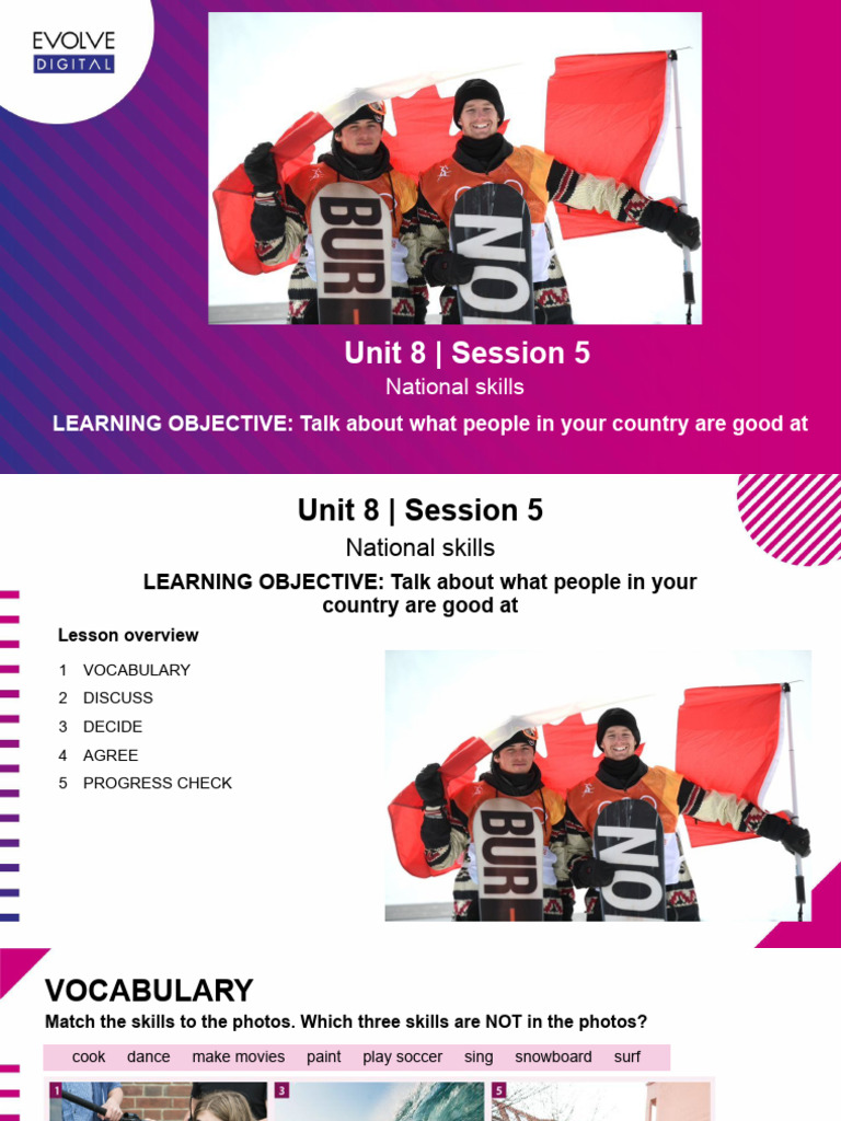Unit 8 - Session 5: National Skills | PDF
