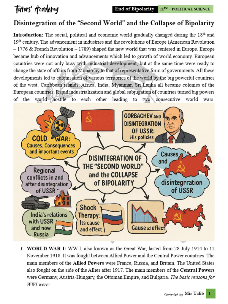 End of Bipolarity: WWI to Cold War | PDF | Soviet Union | World Politics