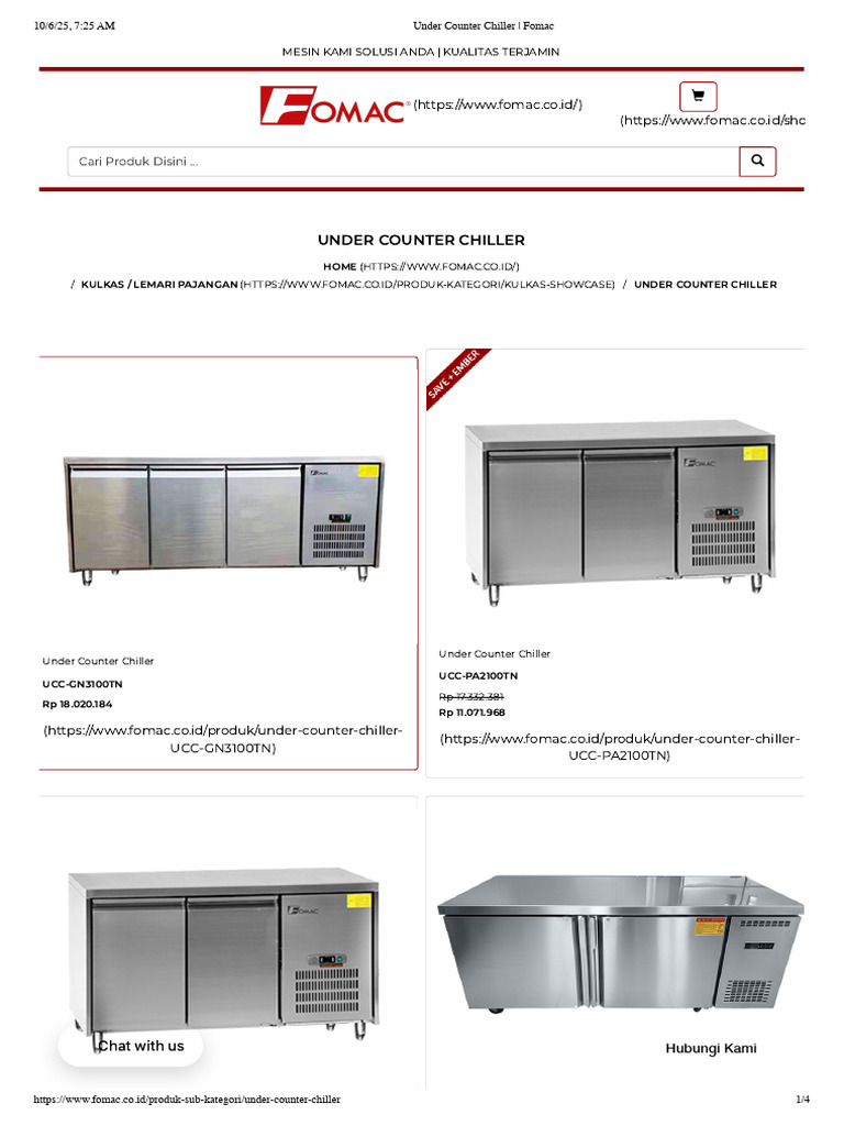 Under Counter Chillers for Sale | PDF