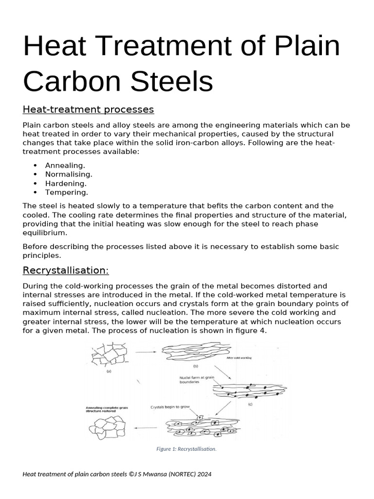 Heat Treatment of Carbon Steels | PDF | Heat Treating | Steel