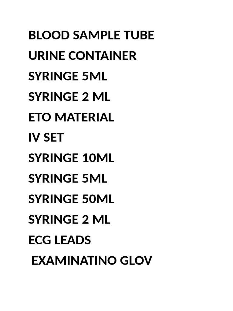 Blood Sample Tube | PDF