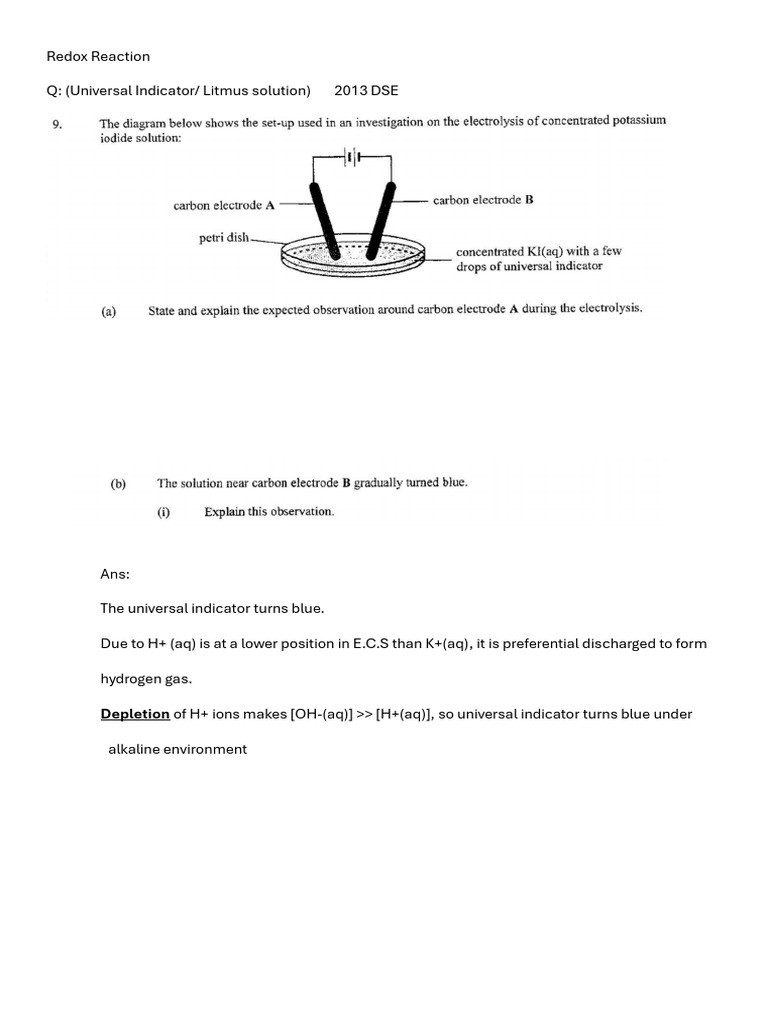 Redox Reaction and Universal Indicator | PDF