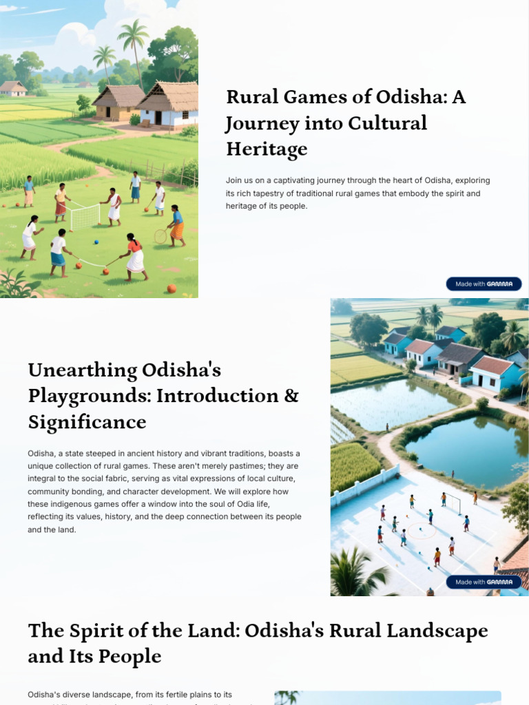 Traditional Games of Odisha Unveiled | PDF