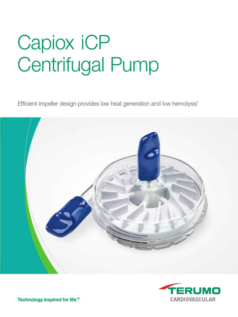 Capiox iCP Centrifugal Pump Features | PDF | Pump | Hydraulics