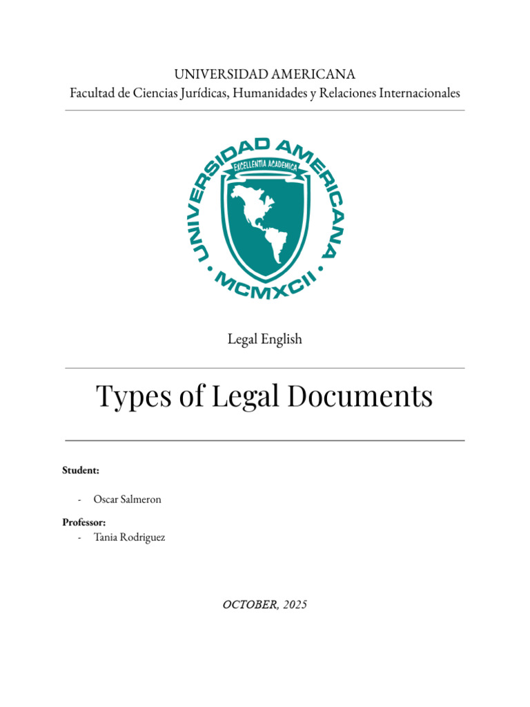 Types of Legal Documents Explained | PDF | Indemnity | Power Of Attorney