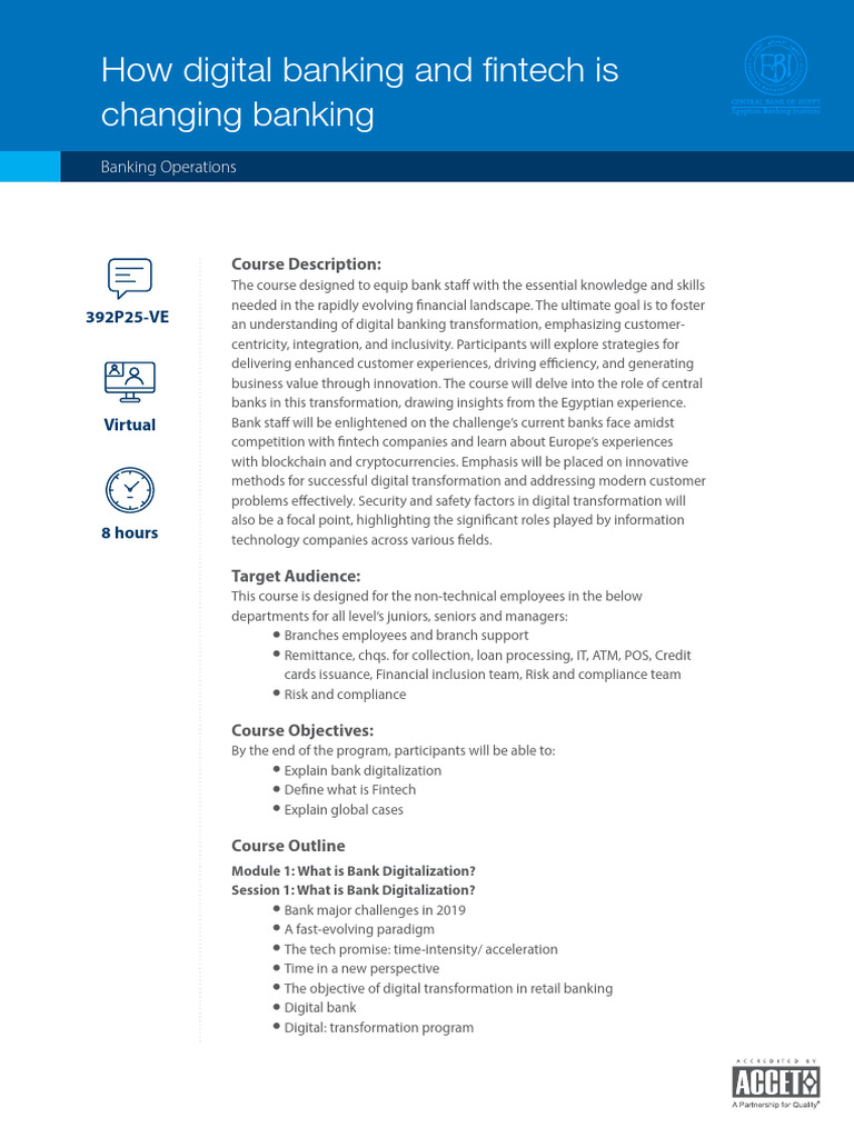 Digital Banking and Fintech | PDF | Banks | Financial Technology