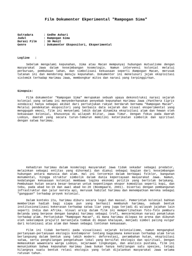Eksplorasi Kepunahan Harimau Jawa | PDF
