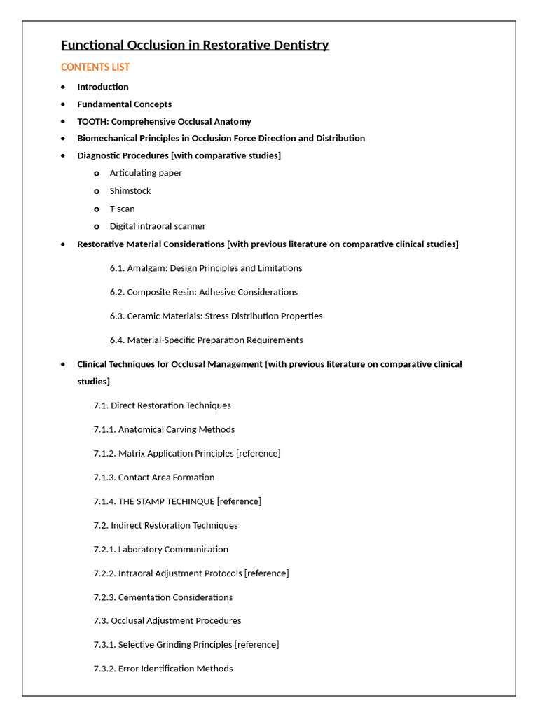 Functional Occlusion in Dentistry Explained | PDF | Dentistry