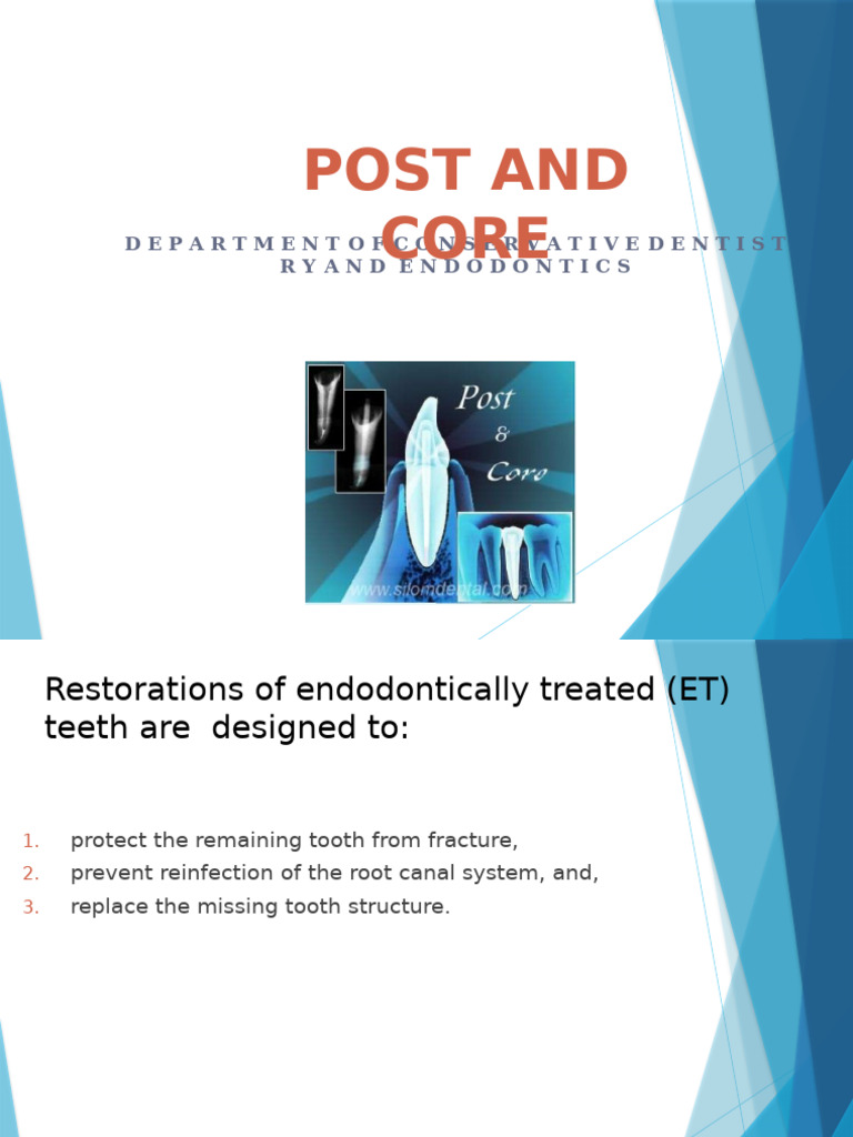 POST AND CORE GD | PDF | Dental Anatomy | Periodontology