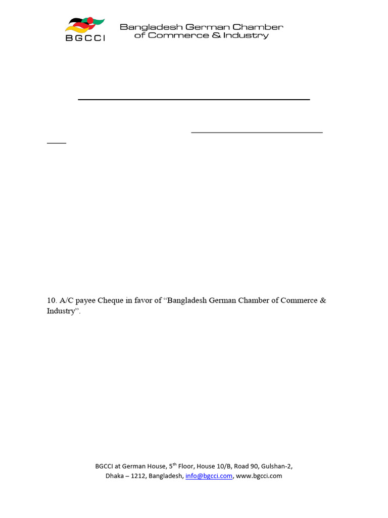 BGCCI Required Documents For Membership | PDF