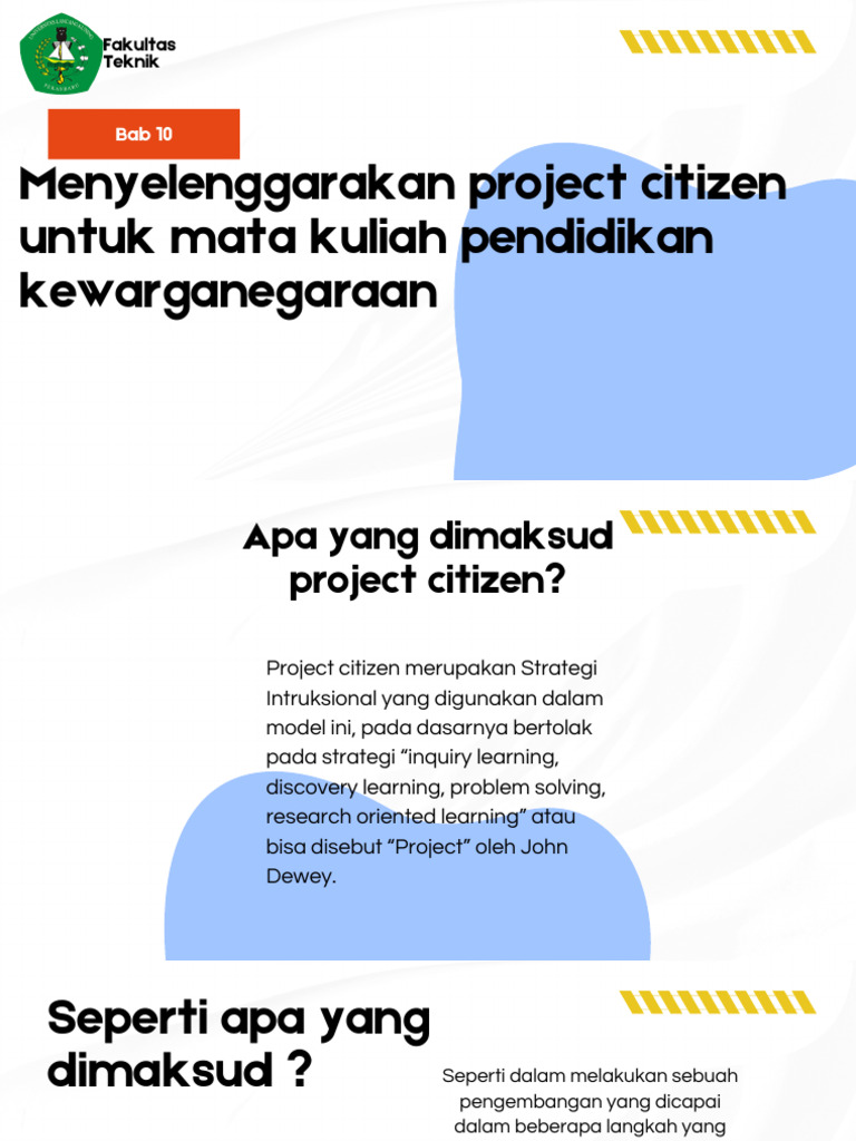 Project Citizen dalam Pendidikan Kewarganegaraan | PDF