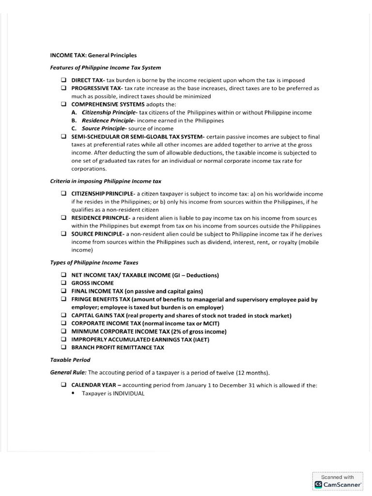Income Tax Notes | PDF