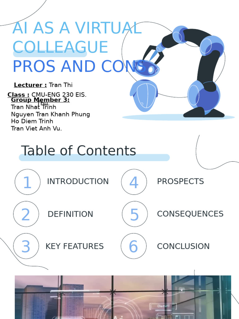 Pros and Cons of AI as a Colleague | PDF