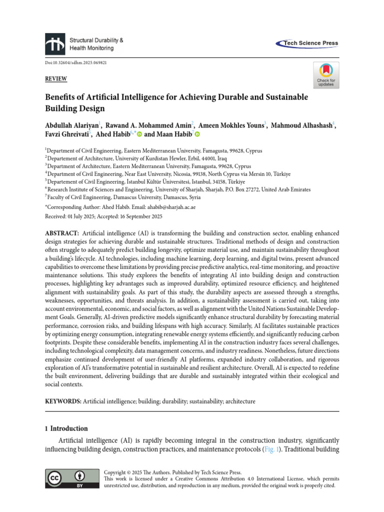 AI's Role in Sustainable Building Design | PDF | Artificial ...