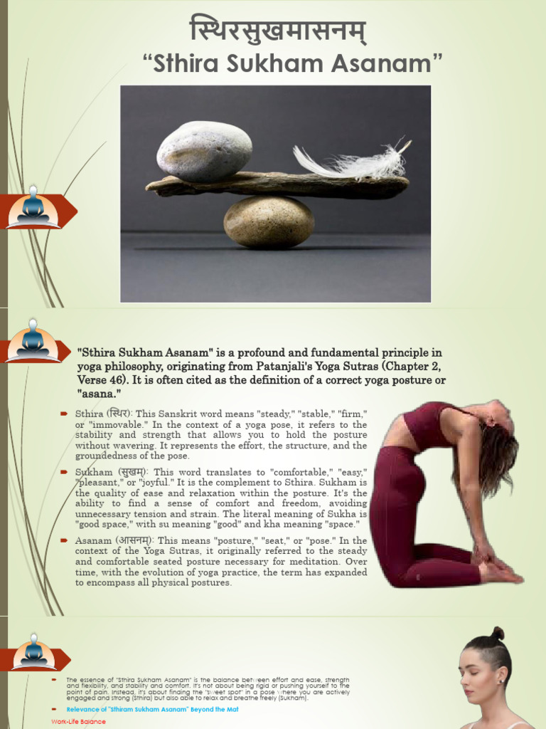 Sthira Sukham Asanam: Balance in Life | PDF | Asana | Yoga