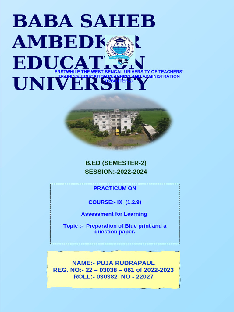 Baba Saheb Ambedkar Education University: B.Ed (Semester-2) SESSION ...