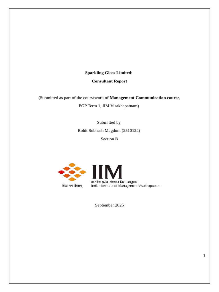 PGP25-27 OB1 SecB Group 14 Sparkling Glass. | PDF | Leadership ...