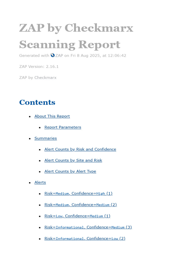 Harsh - ZAP by Checkmarx Scanning Report | PDF | Web Development ...