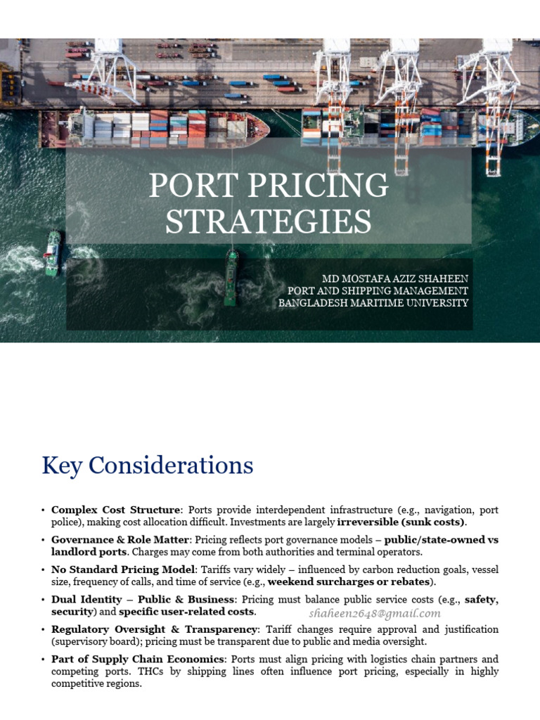 Port Pricing Strategies Overview | PDF | Pricing | Cargo