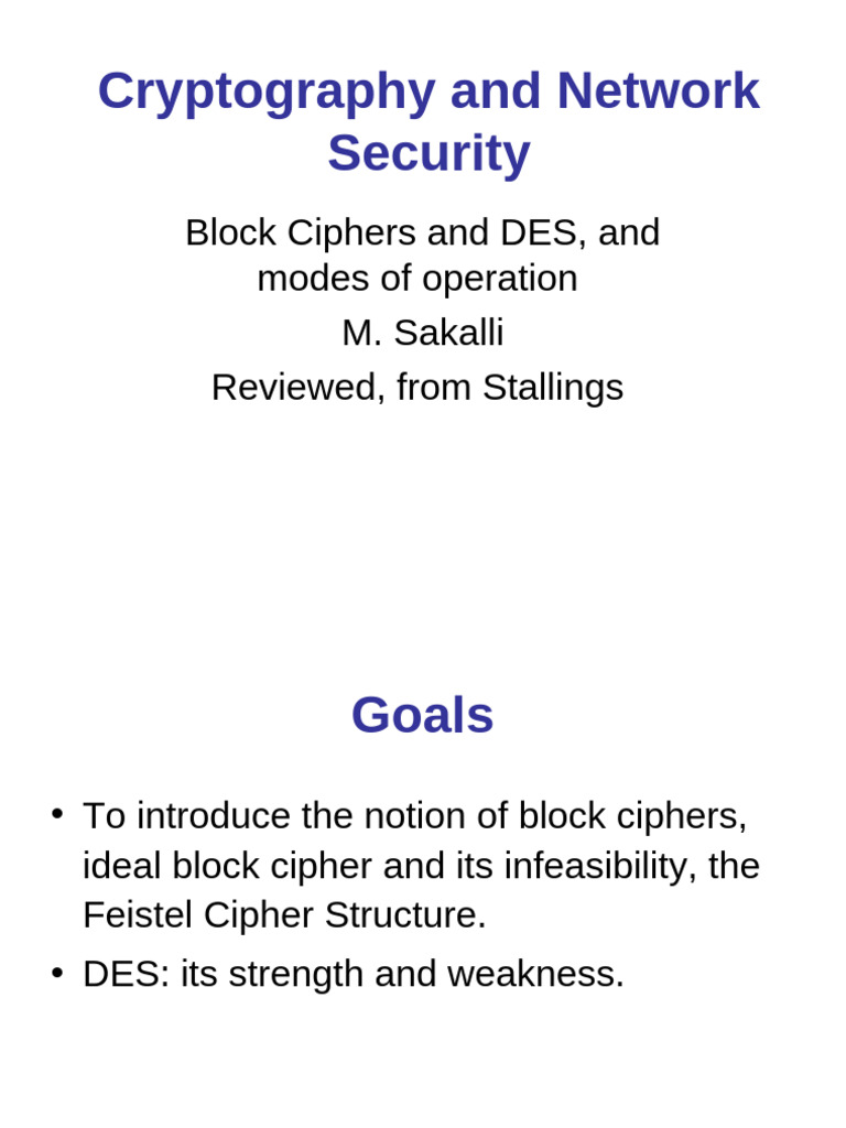 Block Ciphers and DES Explained | PDF | Cipher | Security Engineering