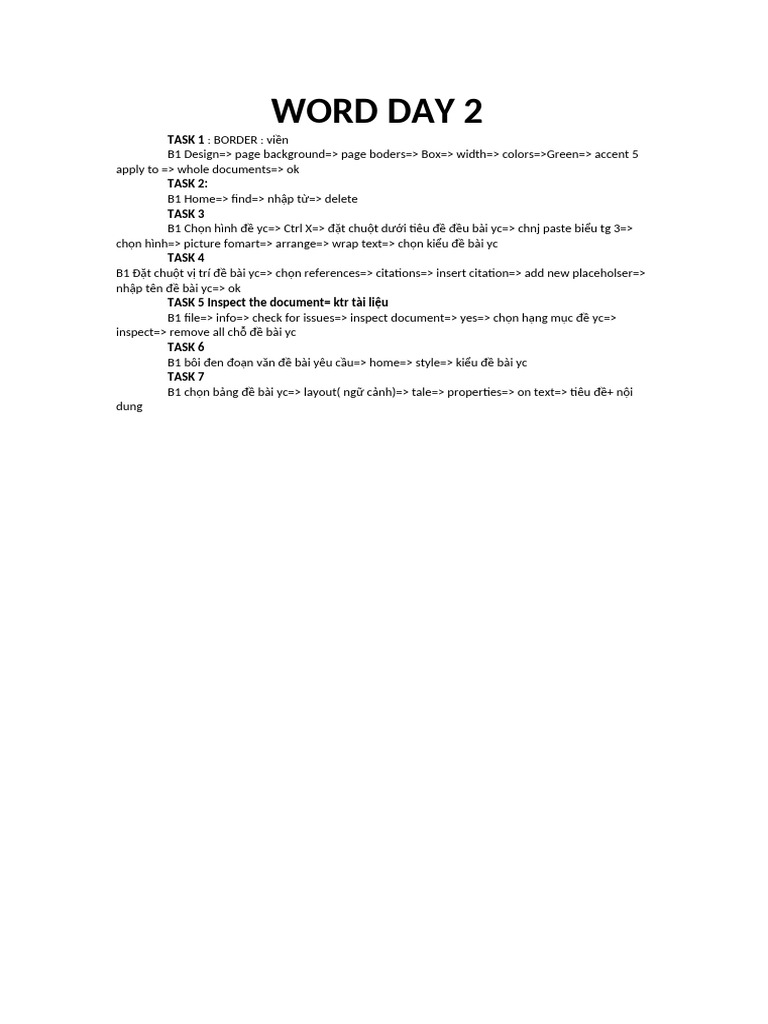 Word Day 2 | PDF