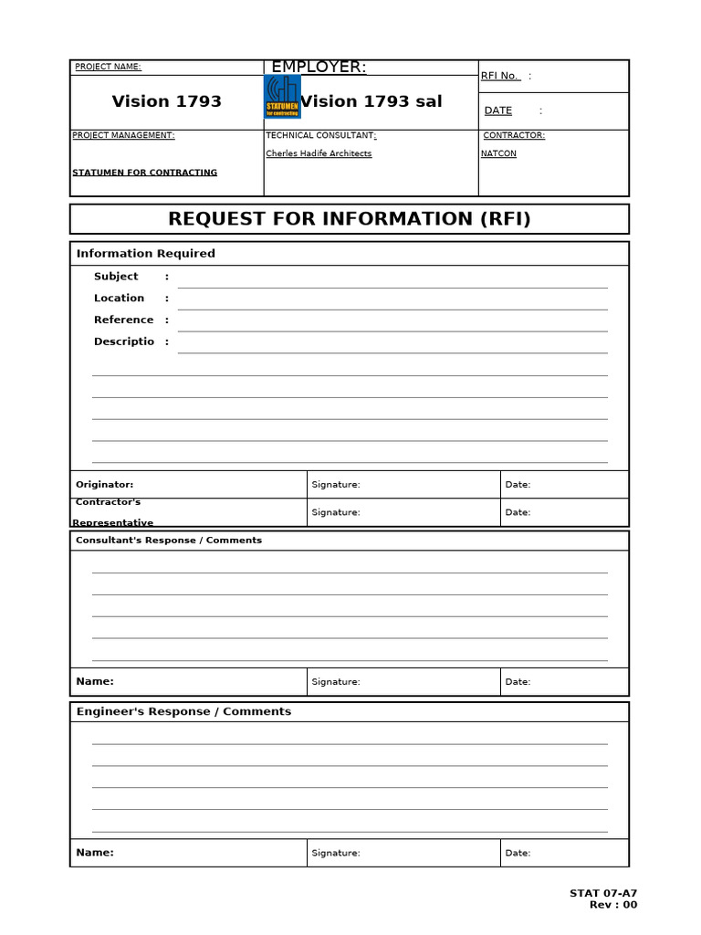 RFI Document for Project Management | PDF
