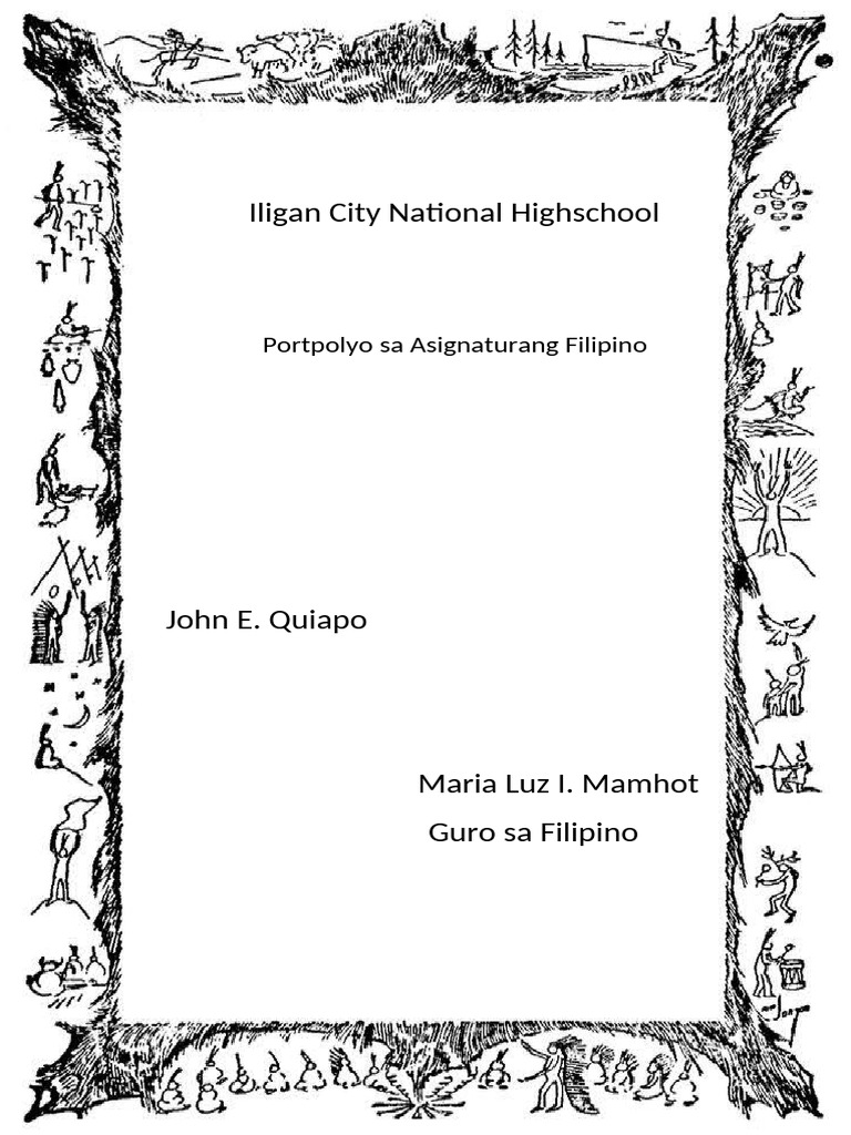 Cover Page Sa Filipino 1 | PDF