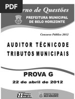 Auditor Técnico - Prova G