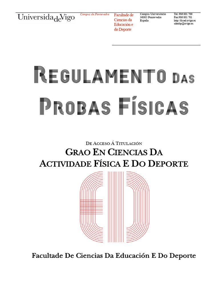 Regulamento Probas Fisicas GCCAFD | PDF