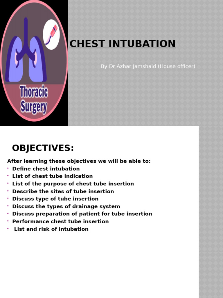 Chest Tube Insertion Overview | PDF | Thorax | Clinical Medicine