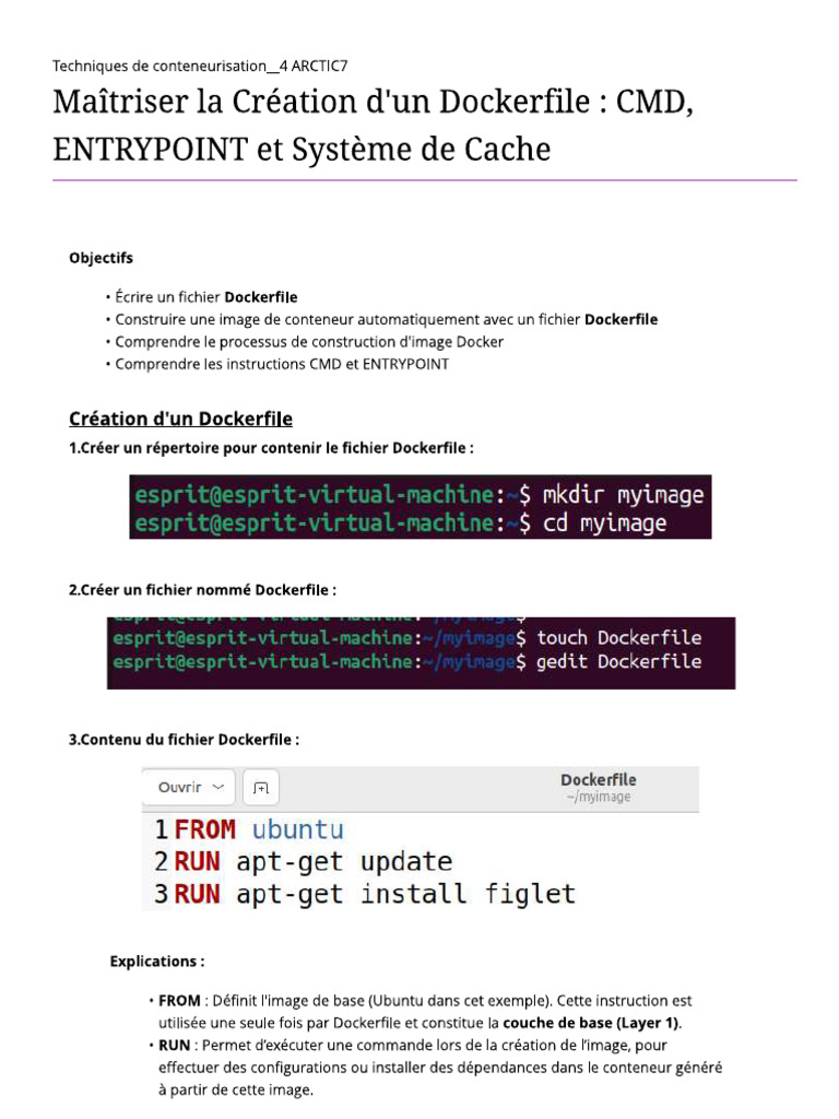 5 - Maîtriser La Création D'un Dockerfile CMD, EnTRYPOINT Et Système de ...